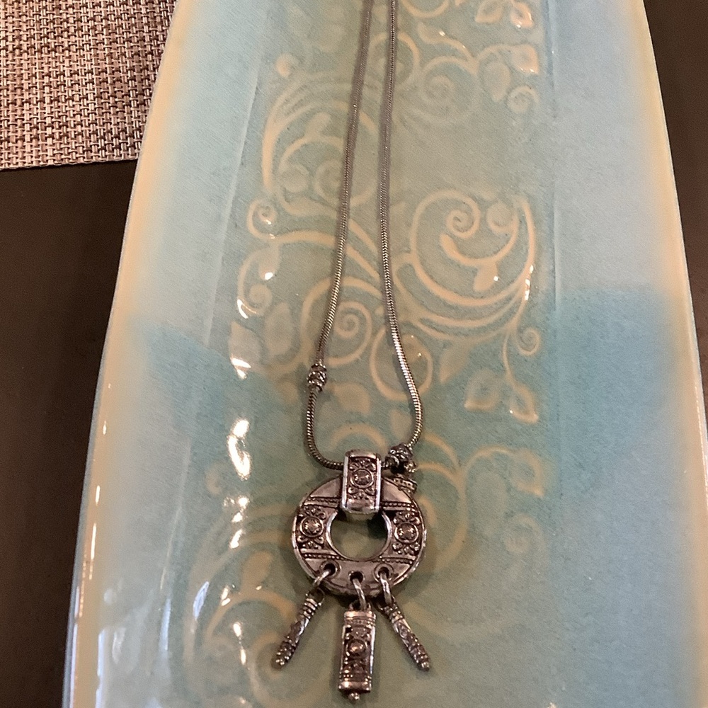 Brighton Silver Necklace with Intricate Pendant
